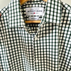 Mizzen + Main Green Check Shirt